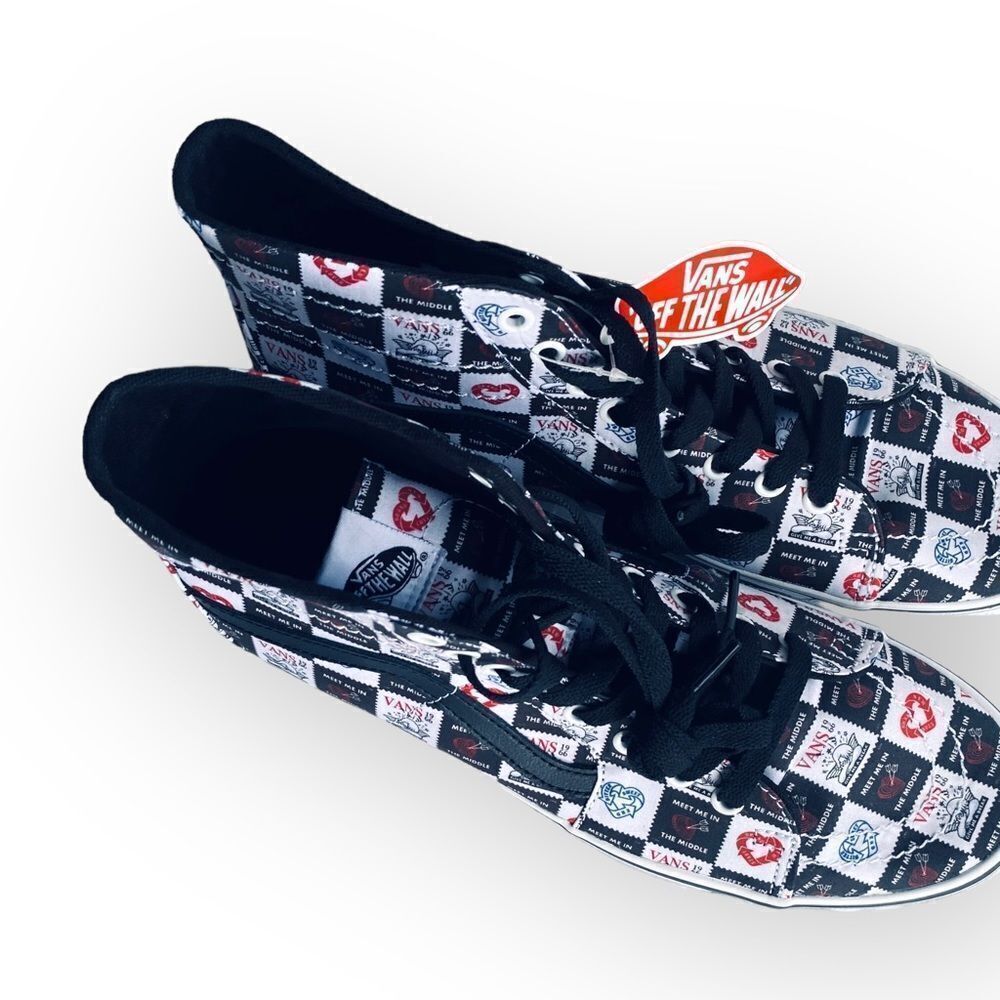 Vans SK8 Hi Tapered Love Letters Black/White Men's Classic Skate Shoes S… - Picture 4 of 11